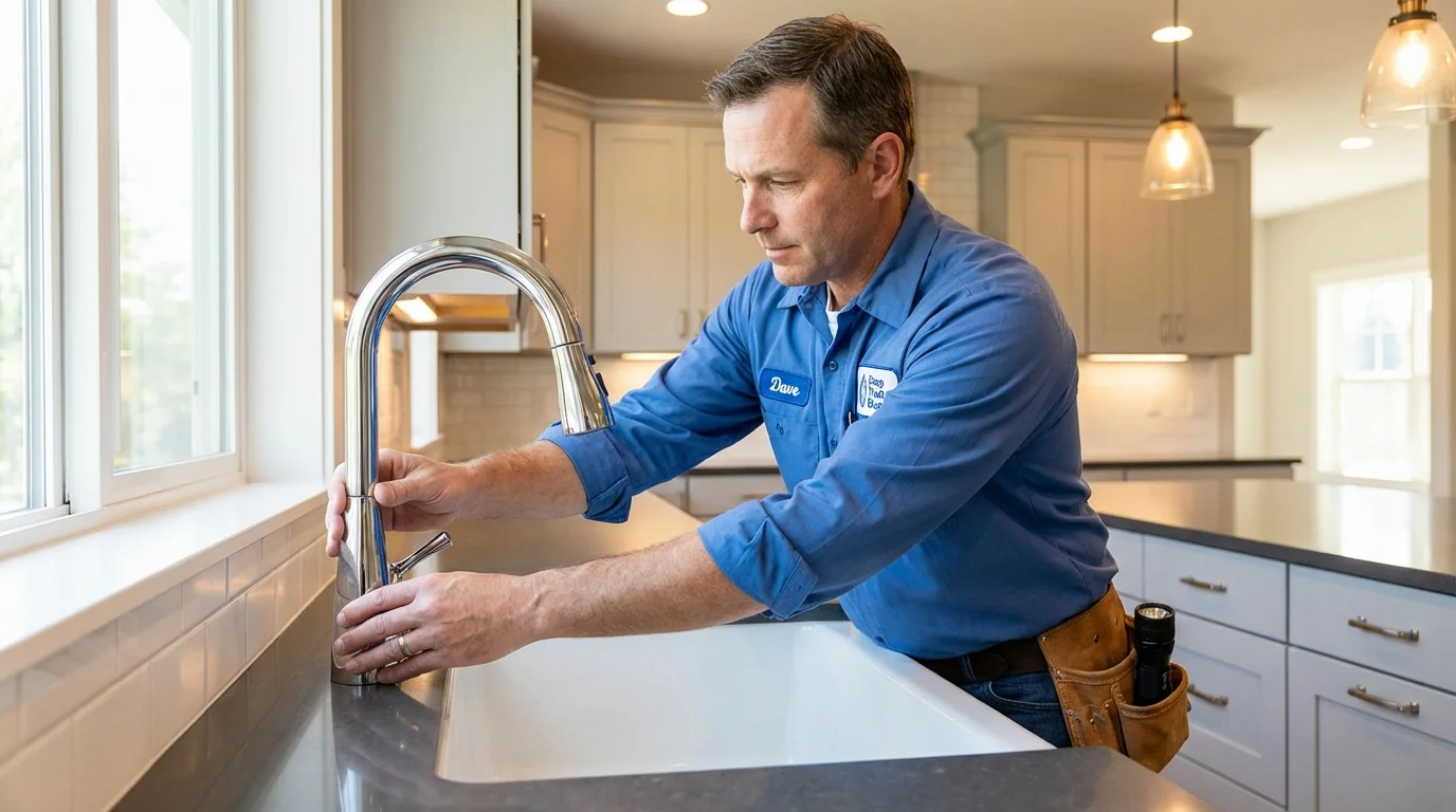Kitchen faucet installation by Johns Plumbing LLC in Unicoi